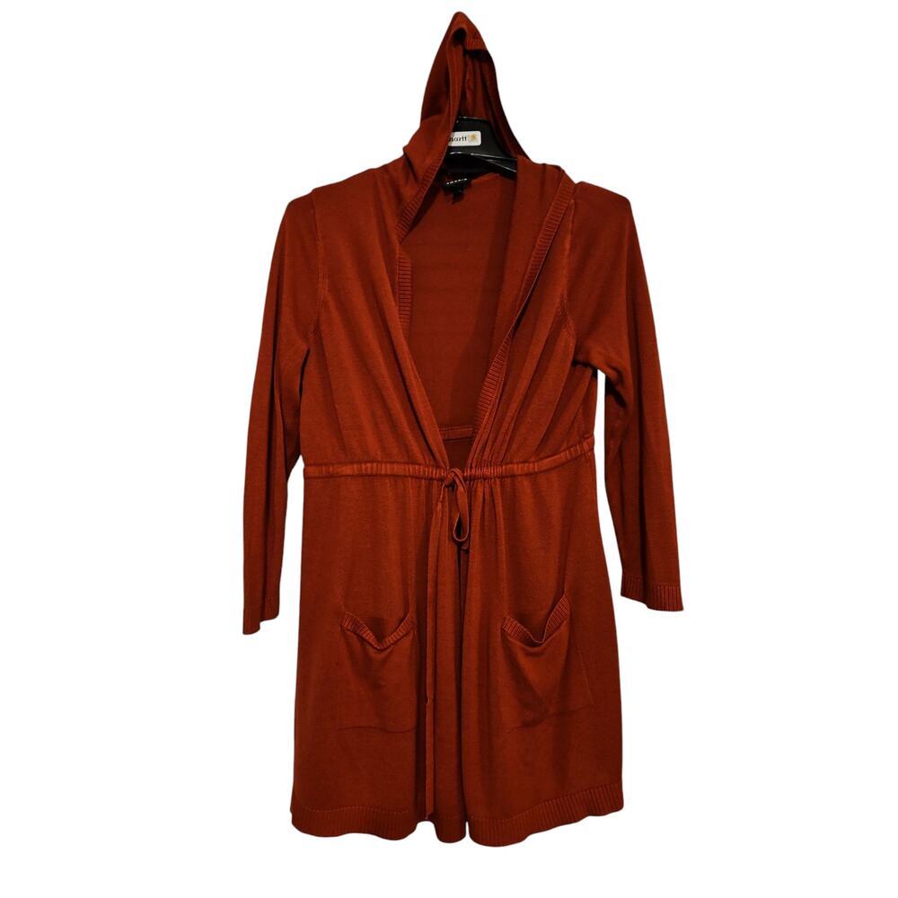 Torrid Plus Size Hooded Long Sleeve Tie Front Cardigan